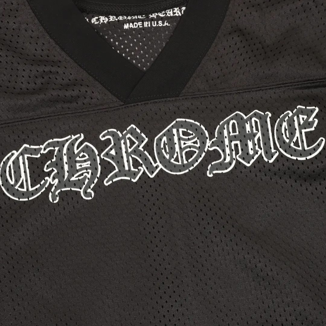 P190 model number Y668 Chrome Hearts Chrome Hearts 25FW Sanskrit mesh double-layer ice hockey jersey long-sleeved T-shirt. Printed using direct injection imported machines. Hardware accessories are all ground and customized. Correct configuration of 2025 Chrome Hearts authentic packaging. 300 grams of custom-made dyed mesh. Large version, loose and stylish. Differentiated from the low version, slim and long version, upper body and hips. Correct high-density main mark, washed tag, hand-sewn. Size: S-XL